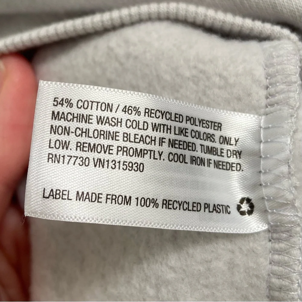 Light Grey Cropped Sweatshirt top Size XL - Picture 5 of 5